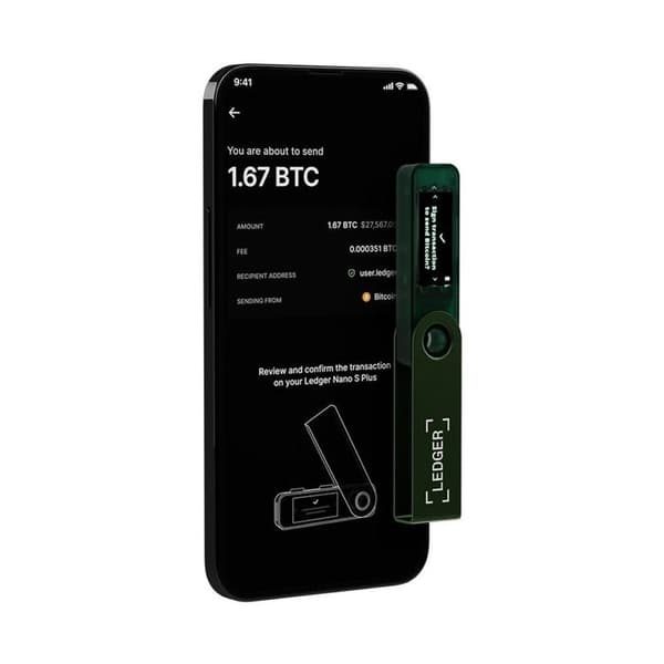 Kryptovaluta plånbok Ledger Ledger Nano S Plus Grön emeraldfärg