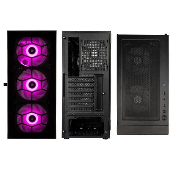 PC-chassi - KOLINK - OBSERVATORY HF GB - Midi Tower - Glaspaneler - Svart