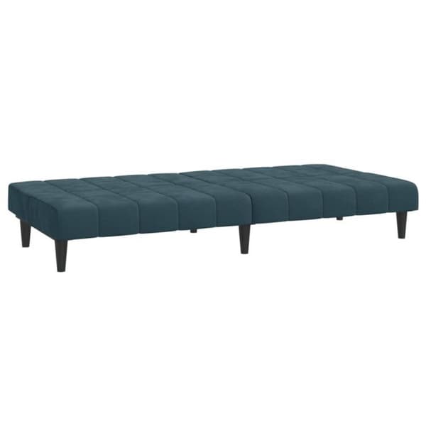 vidaXL 2-sits bäddsoffa sammetsblå 375840