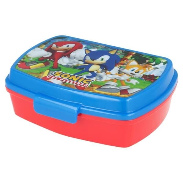 Snackbox - Sonic - Rektangulär - Blå - 17x13x6 cm - Tål diskmaskin