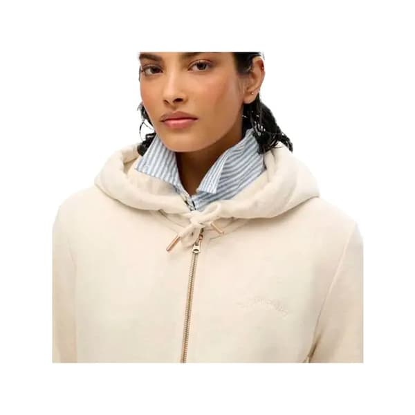 Sweat Superdry Dam Essential Beige Bomull