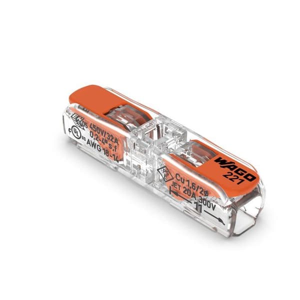 Box med 60 inline spakterminaler 4mm² 2 ledare - WAGO - 221-2411