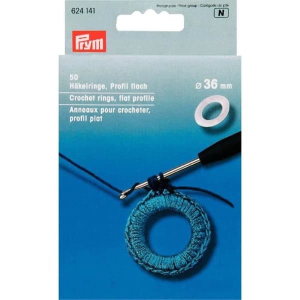 PRYM Krokringar 36 mm Vit Plast