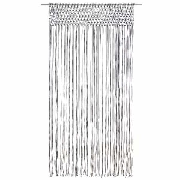 vidaXL Macrame Gardin, Antracit 140x240 cm Bomull