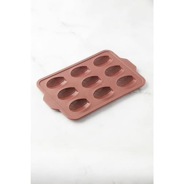 Moule Point Virgule 9 madeleines i silikon 37x23x2cm Brun