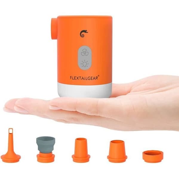 Luftmadrasspump - FLEXTAIL - Max Pump 2 Pro - Elektrisk - Orange - 2 personer