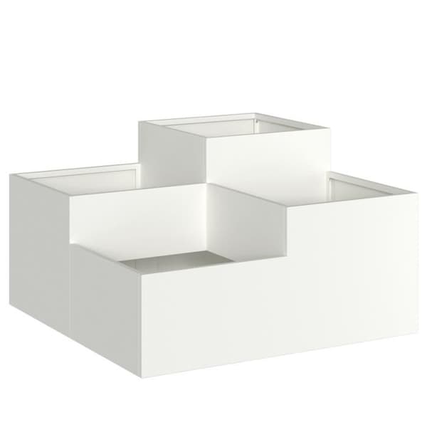 Jardinière 80x80x48 cm Stål Vit