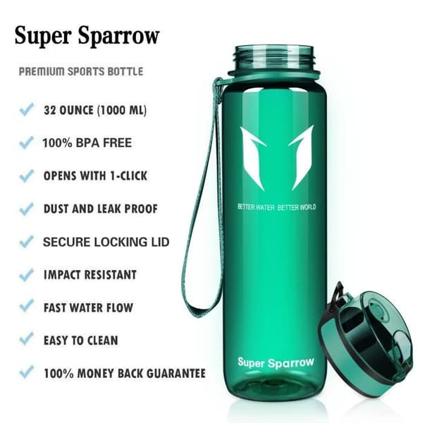 Super Sparrow Vattenflaska - Flaska, 500ml, BX-Skoggrön