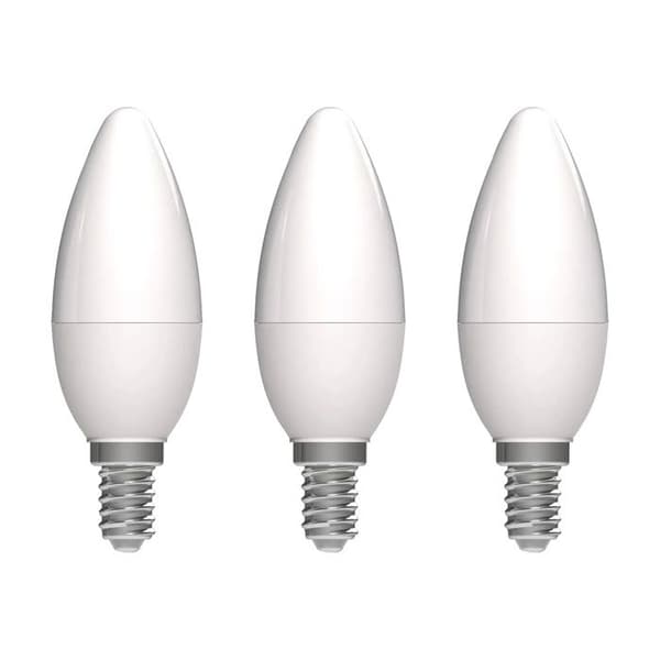 AMP LED FLAM E14 3,4W WW 470LM X3PC