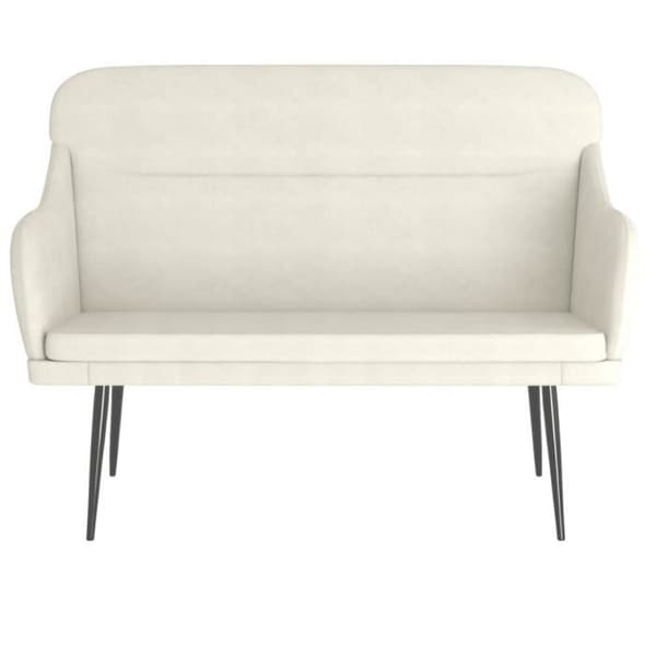 351452 vidaXL Bänk Crème 110x76x80 cm Sammet