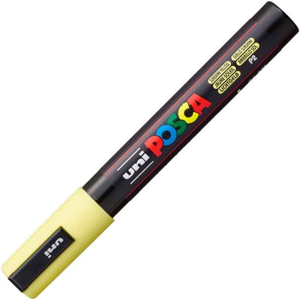 Markör - POSCA - Solgult - Konisk Spets Medium 2,5 mm - Vattenbaserat Bläck