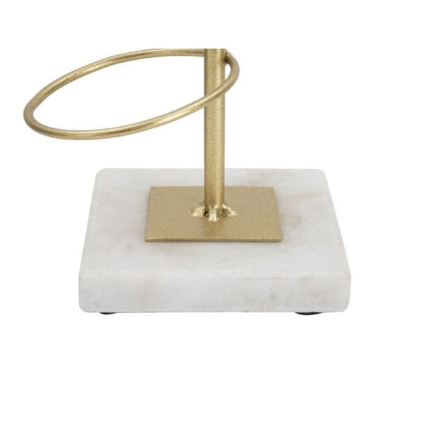 Metallljusstake "Rings" 46cm Guld