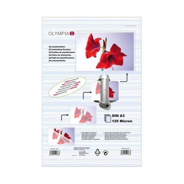 Plastfodral - Olympia - A3 - 125 mikrometer - 25 ark - Referens 9183