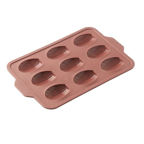 Moule Point Virgule 9 madeleines i silikon 37x23x2cm Brun