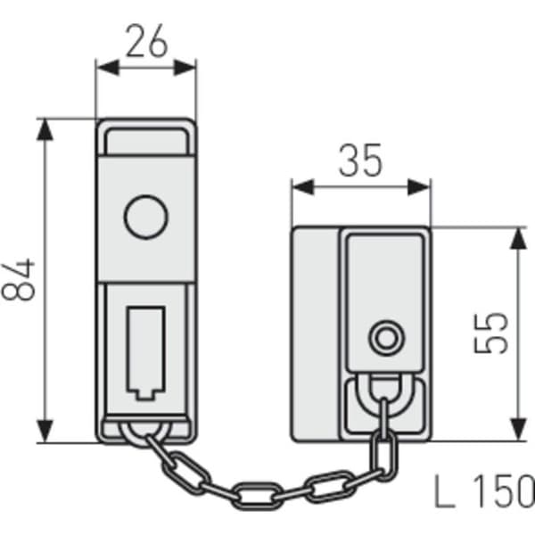 ABUS DÖRRKEDJA SK 79-S-SB SILVERFÄRG