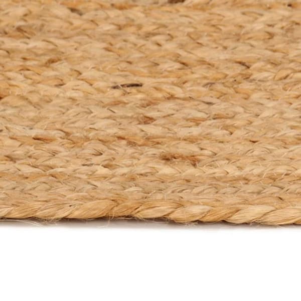 vidaXL Flätad jutematta 240 cm Rund 343586