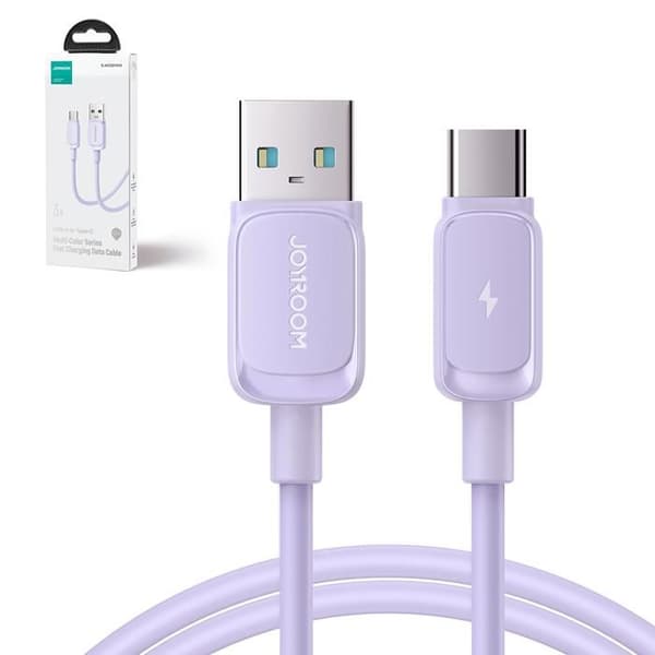 USB-A - USB-C-kabel 3A 1,2 m lila