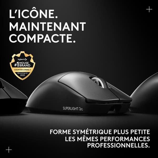 Logitech trådlös gamingmus PRO X Superlight 2c Svart