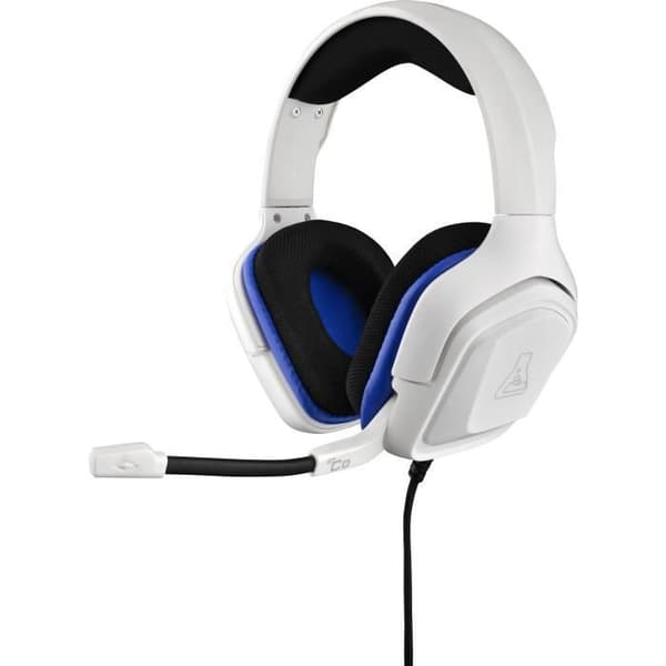 Spelheadset med kabel - The G-Lab - KORP COBALT - Mikrofon - PC/PS4/Xbox One - Vit