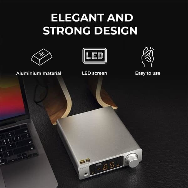 Hörlursförstärkare Topping DX3 Pro+ Bluetooth 5.0 aptX HD Silver