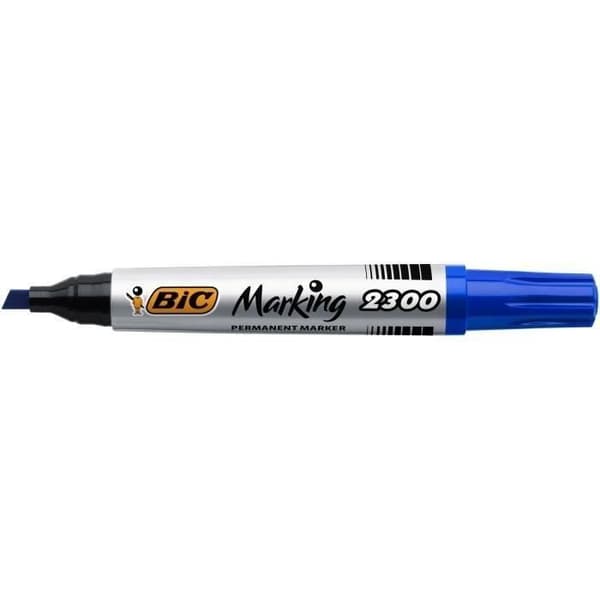 Permanent markers - BIC - Marking 2300 - Blå - Förpackning med 12 - Oföränderlig