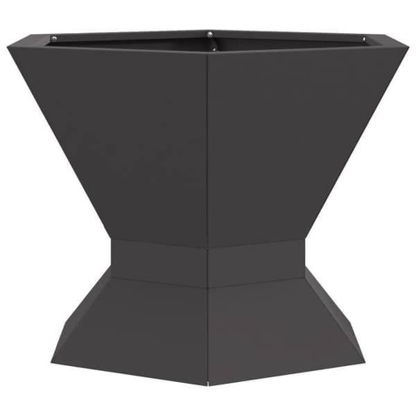 Utomhusfoyer - Hexagonal 50x50x40 cm - Stål - Svart - Matt finish