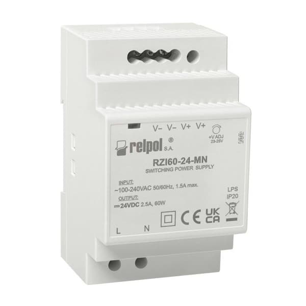 Switchad strömförsörjning 60 W, 24 V DC RZI60-24-MN