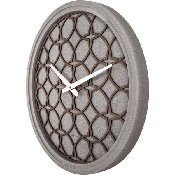 NEXTIME Concreto Love väggklocka - Trä - Grå - Ø 39,5 cm