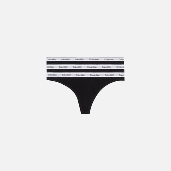 Calvin Klein Trosor 3Pk Dam Underkläder Svart