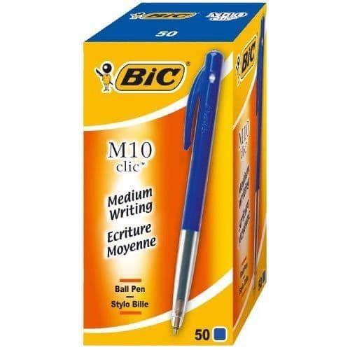 Kulpen - BIC - M10 klick - Återdragbar - 0,4 mm - Blå