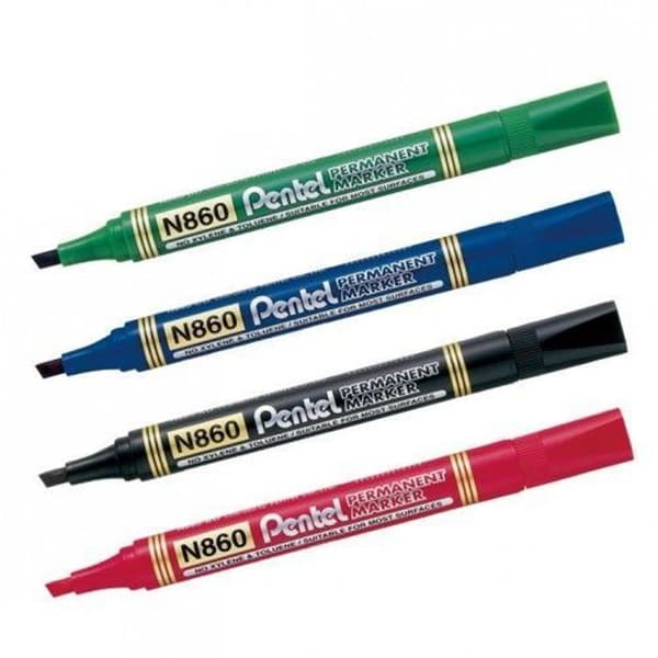 Permanent marker Pentel N860 klyvande grön