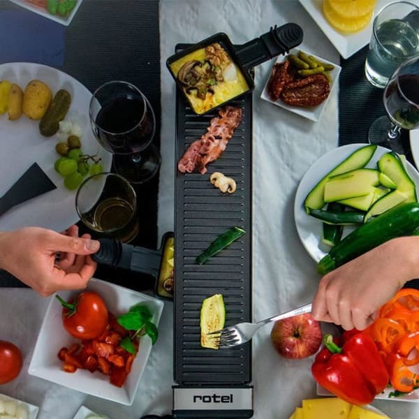 Set med 2 raclettepannor Rotel Swiss Tradition