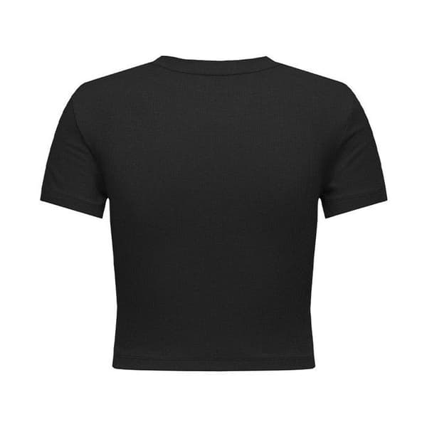 Enfärgad kortärmad crop top för kvinnor ONLY
