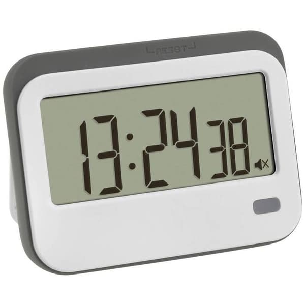 TFA Dostmann Digital Timer med Stoppuhr und Wecker Timer vit, grå digital