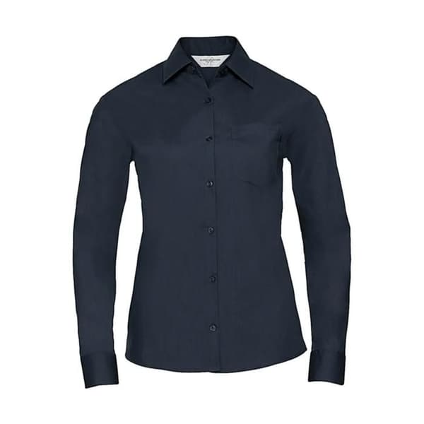 Kvinnors långärmad skjorta Russell Athletic Poplin