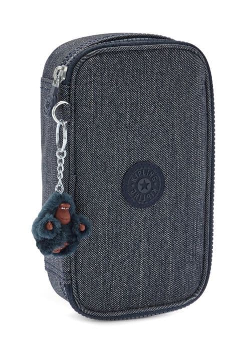Pencilcase - KIPLING - 50 Pens Pennfodral M - Blå - Dragkedja - 9 elastiska slingor