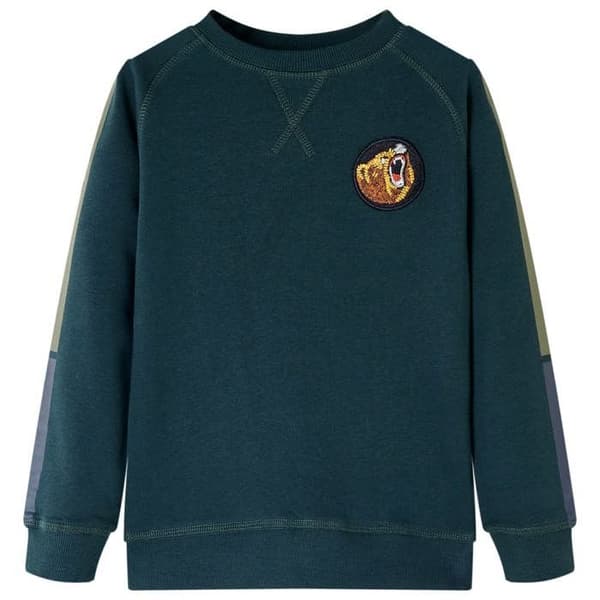 Grön mossig sweatshirt för barn, flera storlekar