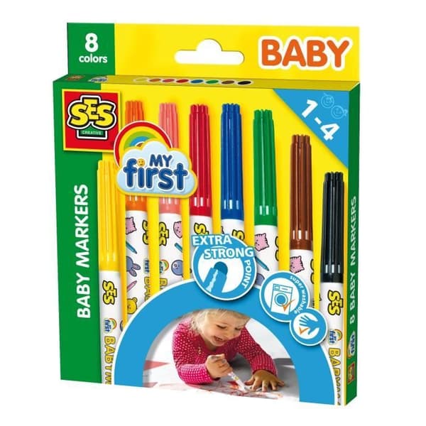 SES CREATIVE MIN FÖRSTA Märkpennor Baby 8 färger