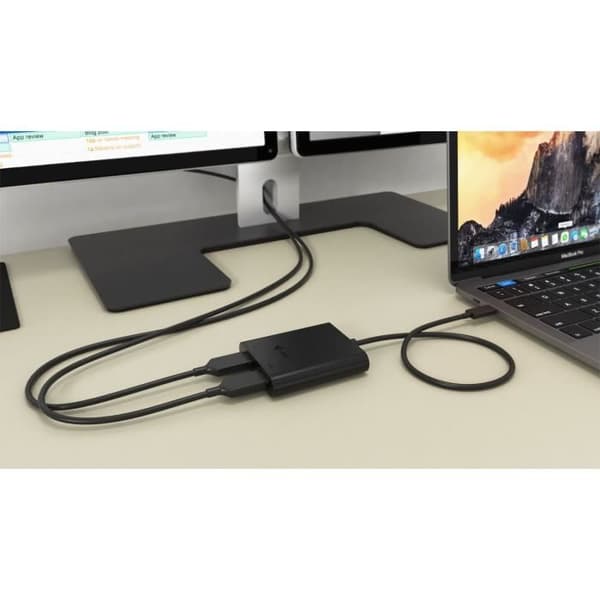 Videoadapter - I-TEC - USB-C 2x HDMI - 4K Ultra HD - 30Hz - Kompatibel med Thunderbolt 3