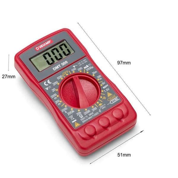 Prise - Mini digital tester 6 i 1 med sonder