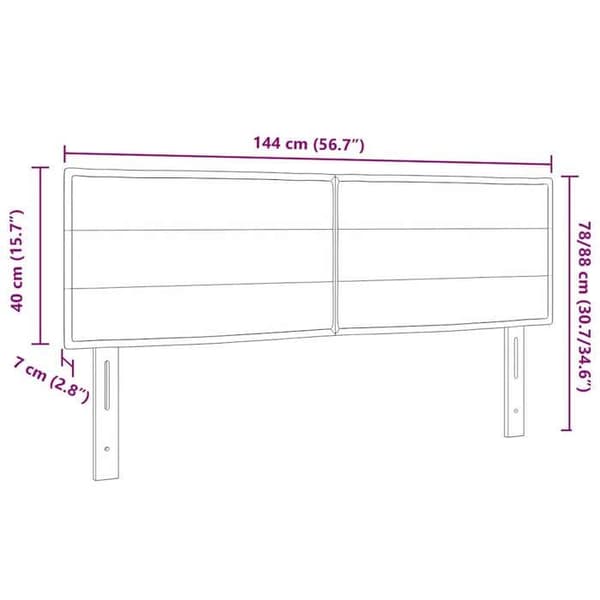 vidaXL Sänggavel Mörkgrå 144 cm tyg 42007014