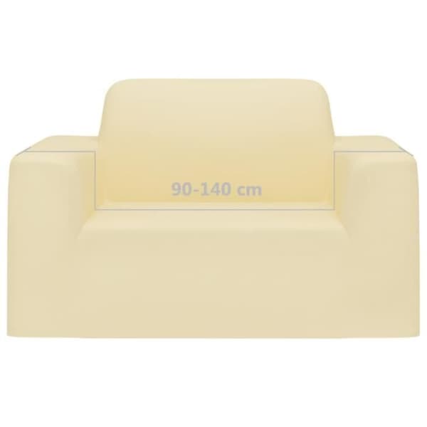 vidaXL Stretch Sofföverdrag Cream Polyester Jersey 332944