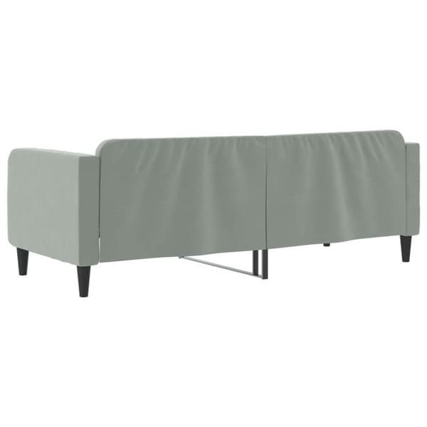 vidaXL Sängsoffa utan madrass ljusgrå 80x200 cm sammet 354079