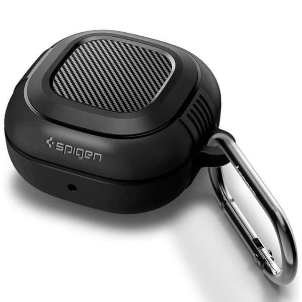 Fodral - SPIGEN - Robust rustning - Mjuk - Svart - Kompatibel Galaxy Buds Live/Pro