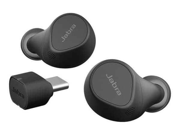 Trådlösa hörlurar - JABRA - Evolve2 Buds MS - Aktiv brusreducering - Bluetooth - USB-C