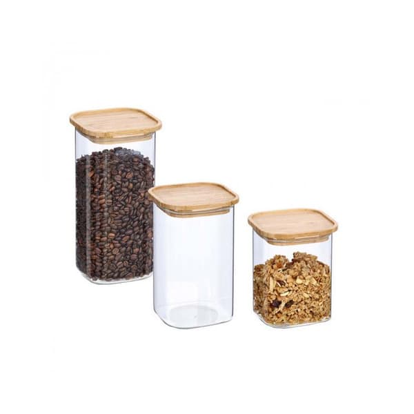 Fyrkantig glasburk 900 ml
