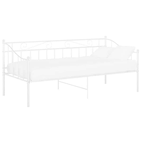 vidaXL Bäddsoffa Stomme Vit Metall, 90x200 cm