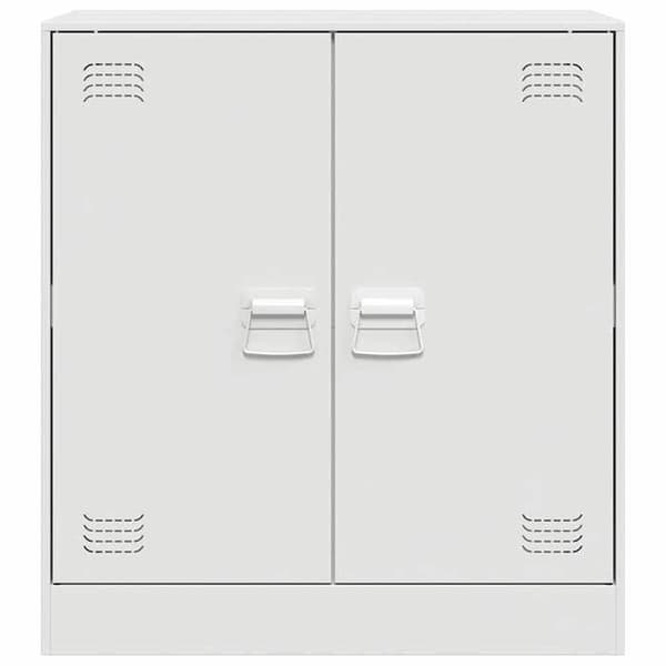 vidaXL Buffé vit 67x39x73 cm stål 841678