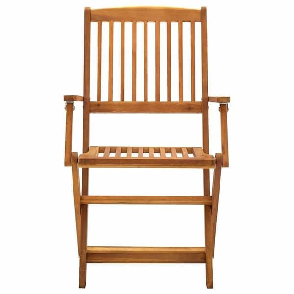 vidaXL fällbara utomhusstolar Set med 4 Solid Acacia Wood 46338