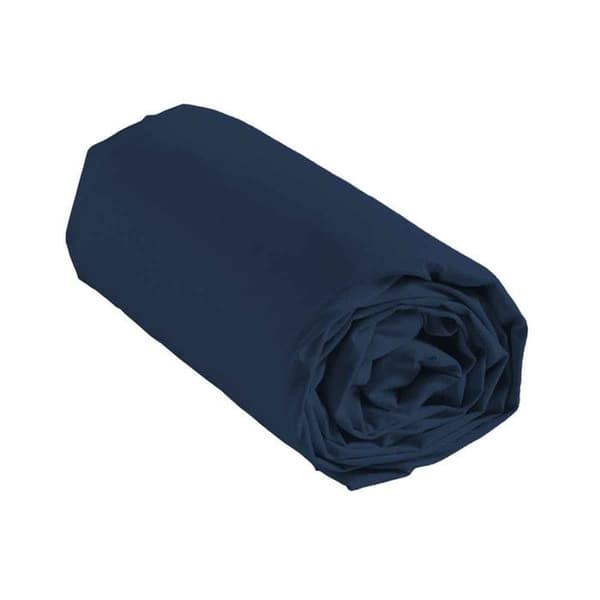 Drap Housse i Bomull "Biolina" 160x200cm Mörkblå